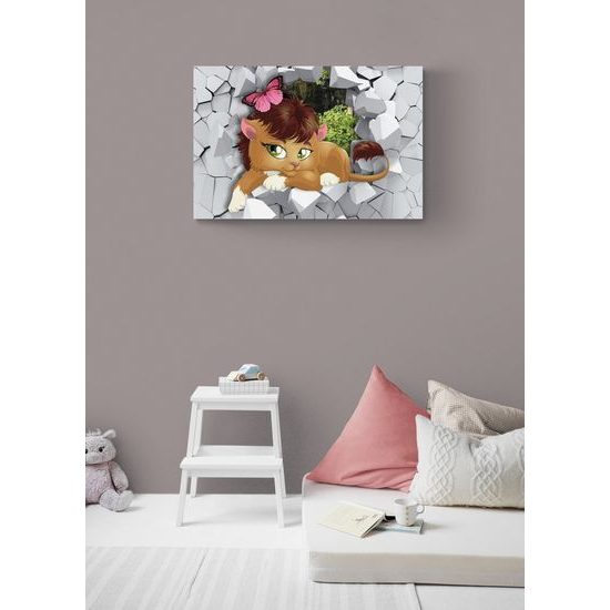 Obraz lvíče na abstraktním pozadí