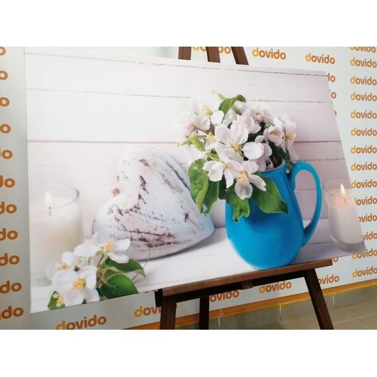 Obraz zátiší s dřevěným pozadím