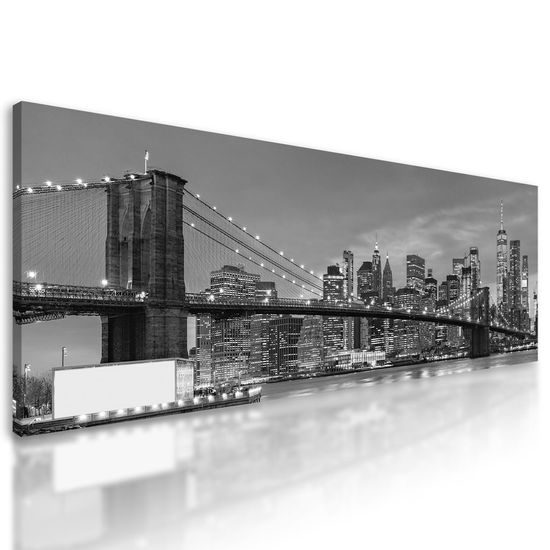 Obraz pohled na Downtown Brooklyn v černobílém provedení
