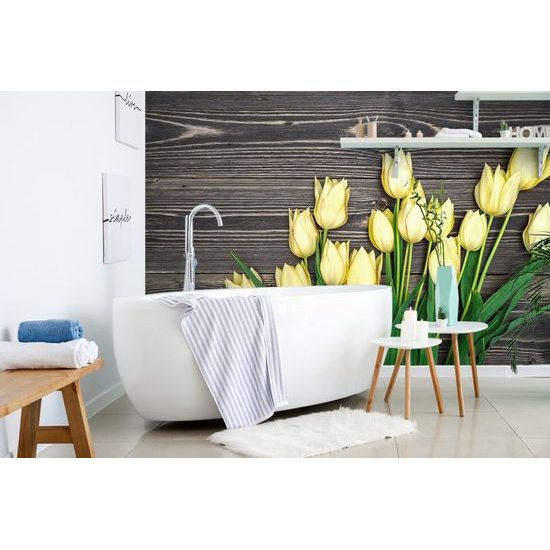 Fototapeta žluté tulipány v elegantním provedení