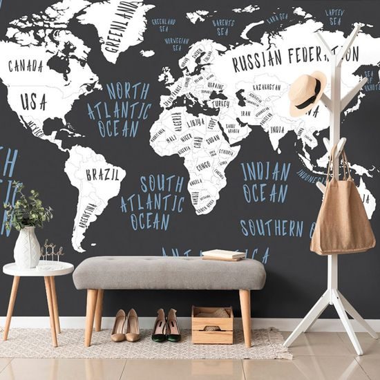 Samolepící tapeta mapa států v moderním provedení