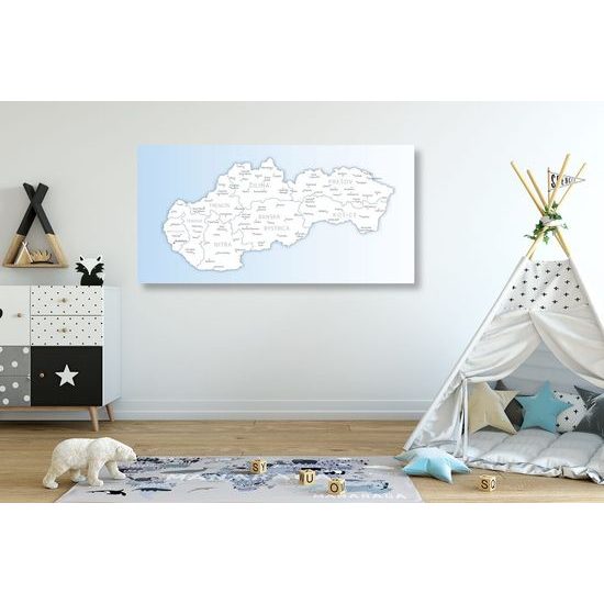 Obraz na korku podrobná mapa Slovenské republiky