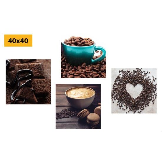 Set obrazů káva v různých podobách