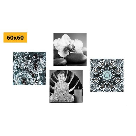 Set obrazů kompozice Feng Shui prvků