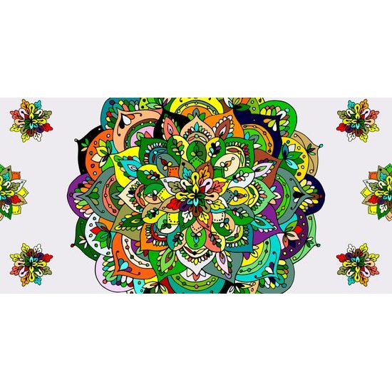 Obraz zelená vintage Mandala