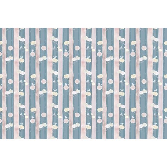 Samolepící tapeta ptáčci na větvích na modrém pozadí