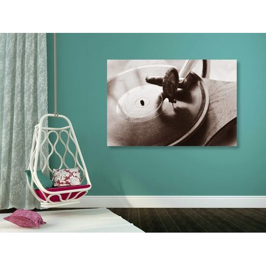 Obraz gramofon ve vintage provedení