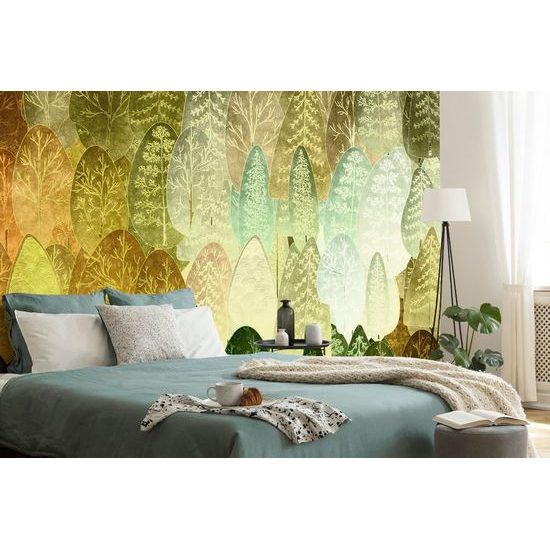 Samolepící tapeta pohádkově nesouměrné stromy