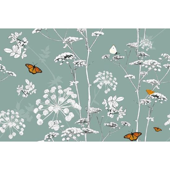 Tapeta něžná louka plná motýlů