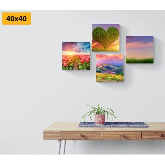 Set obrazů romantická stránka přírody