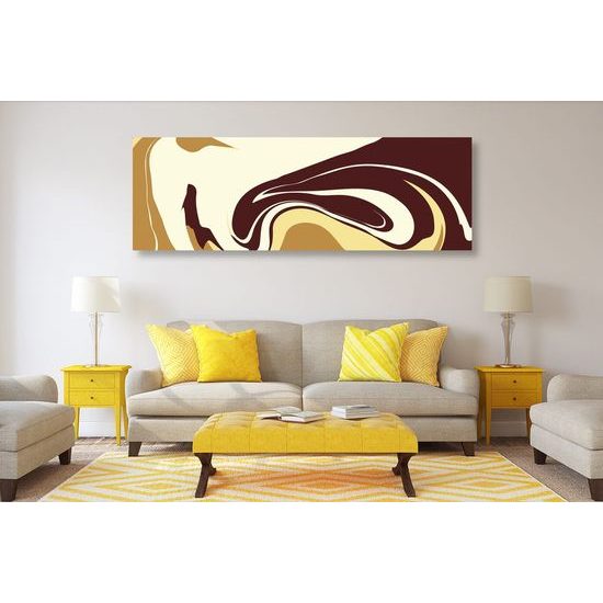 Obraz abstrakce v odstínech hnědé