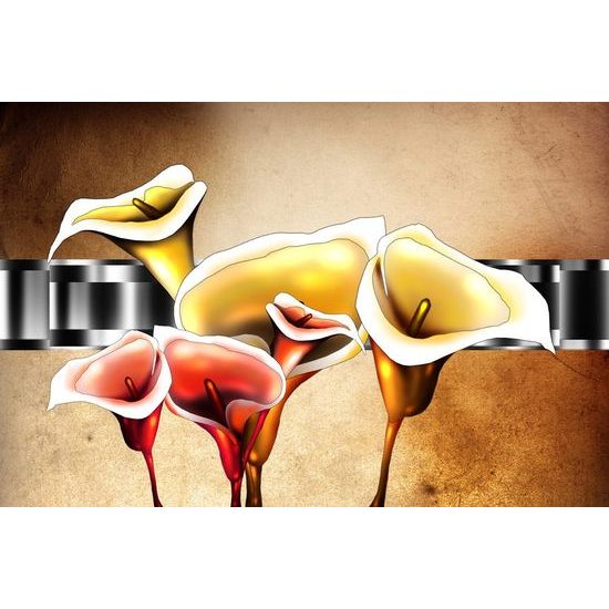 Samolepící tapeta půvabné etno květiny kaly