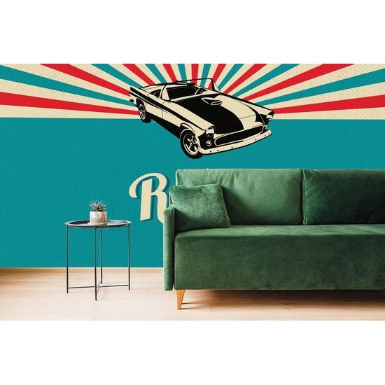 Tapeta retro styl v barevném provedení