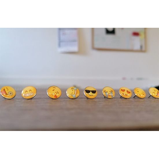 Připínáčky mix smajlíků (10 ks)