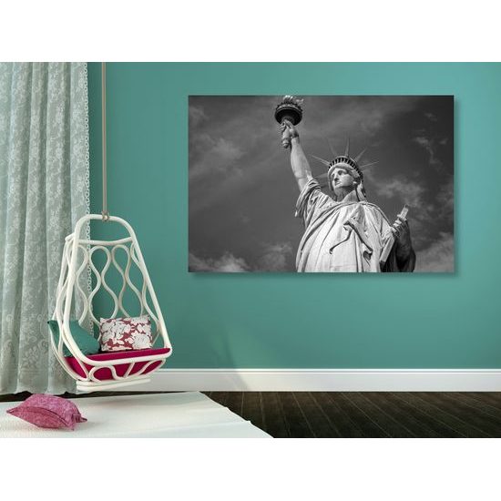 Obraz Statue of Liberty v černobílém provedení