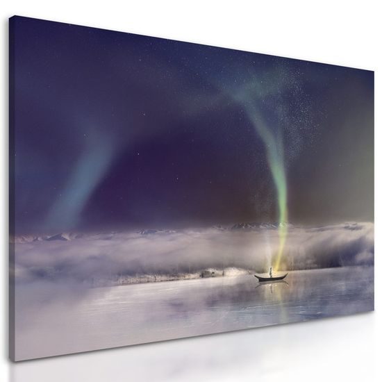 Obraz hvězdná obloha nad jezerem