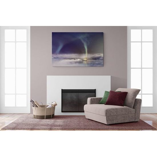 Obraz hvězdná obloha nad jezerem