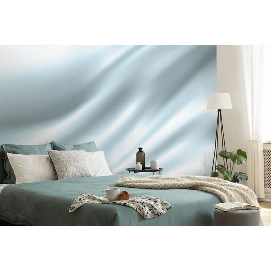 Samolepící tapeta nevšední modrý satén