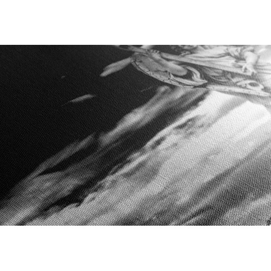 Obraz majestátní anděl na obloze v černobílém provedení