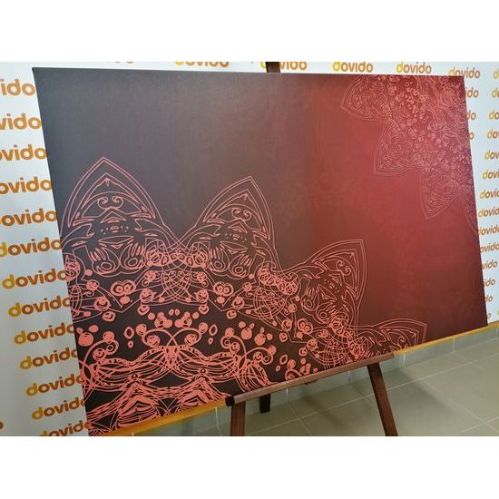 Obraz přírodní Mandala v hnědém provedení