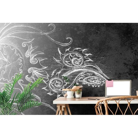 Tapeta zajímavá černobílá kresba