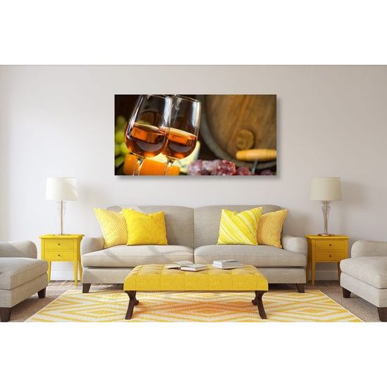 Obraz romantika při chutné večeři