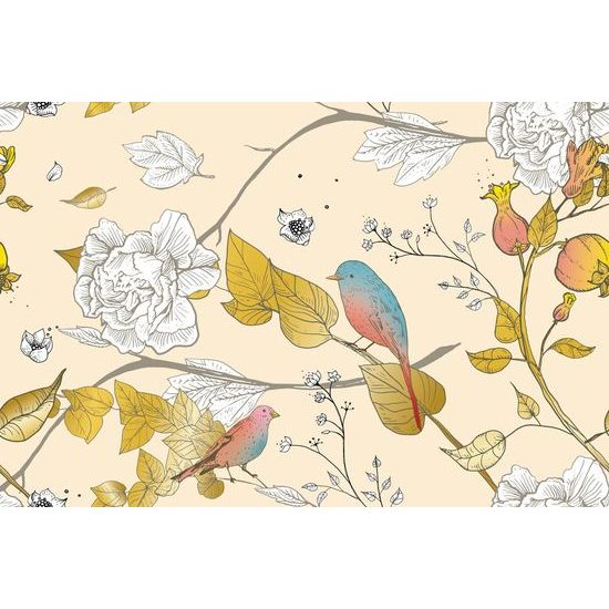 Tapeta krásné ptáčci na větvích