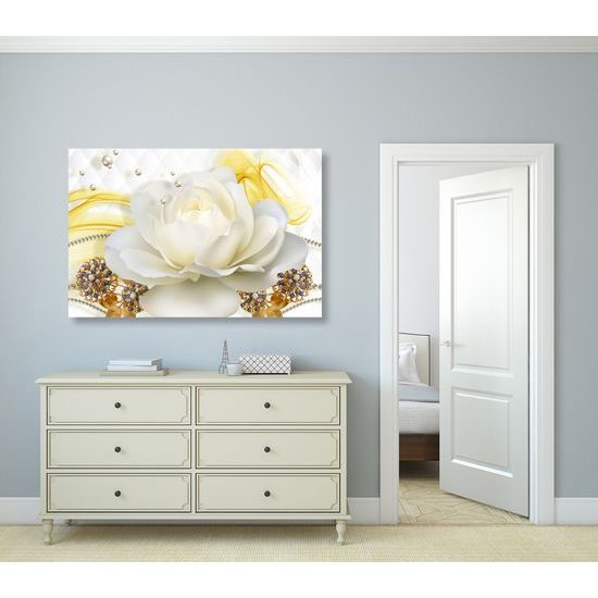 Obraz půvabná růže v elegantním provedení