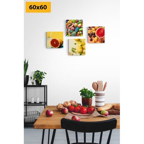 Set obrazů chutné ovoce
