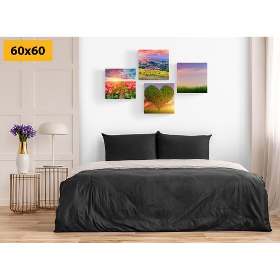 Set obrazů romantická stránka přírody