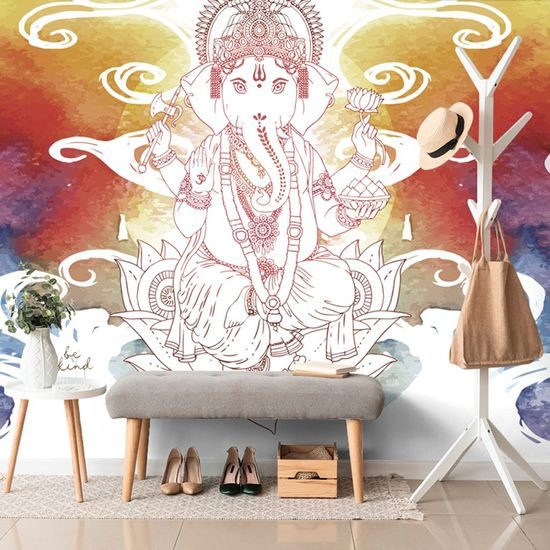 Samolepící tapeta buddhistický Ganéš v barevném provedení