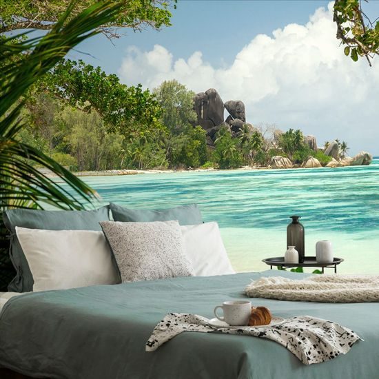 Fototapeta ikonické skály na Ostrove La Digue