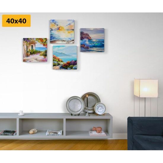 Set obrazů přímořská krajina