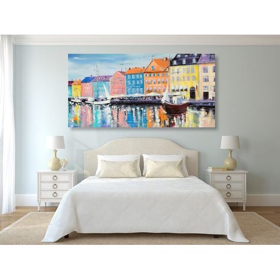 Obraz umělecká abstrakce Benátek