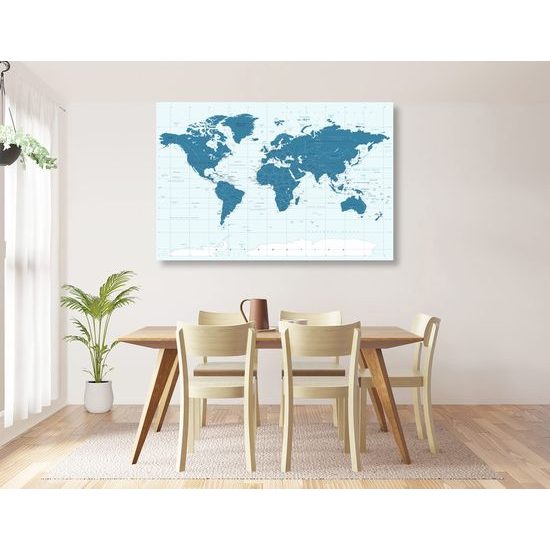 Obraz naučná mapa světa