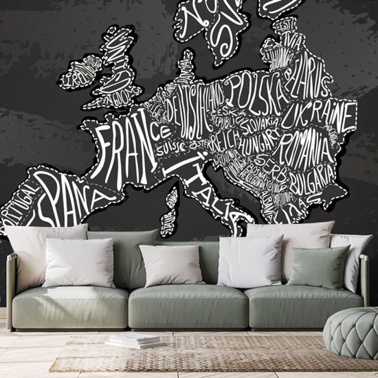 Samolepící tapeta abstraktní mapa Evropy