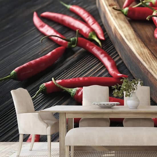 Samolepící fototapeta pálivé chilli papričky
