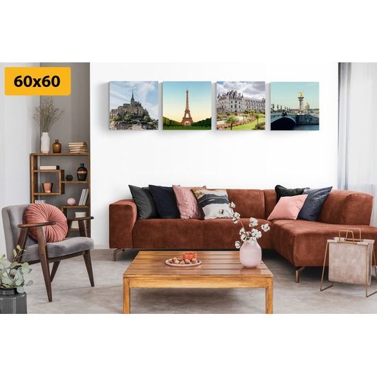 Set obrazů impozantní Francie