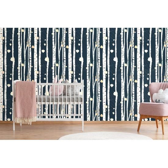 Tapeta tajemné břízy v měsíčním světle