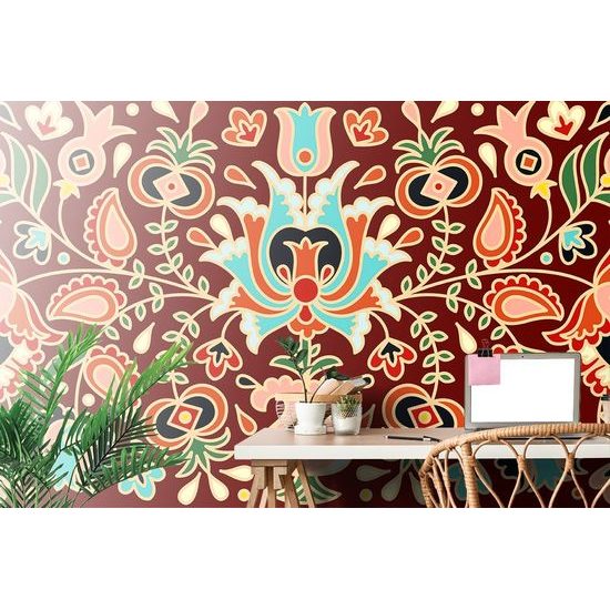 Samolepící tapeta ornament v lidovém nádechu