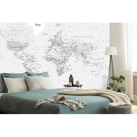 Samolepící tapeta černobílá školní mapa