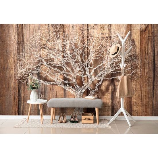 Tapeta strom života na dřevěném pozadí