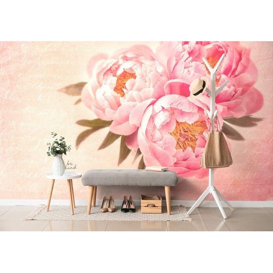 Originální tapeta romantická pivoňka