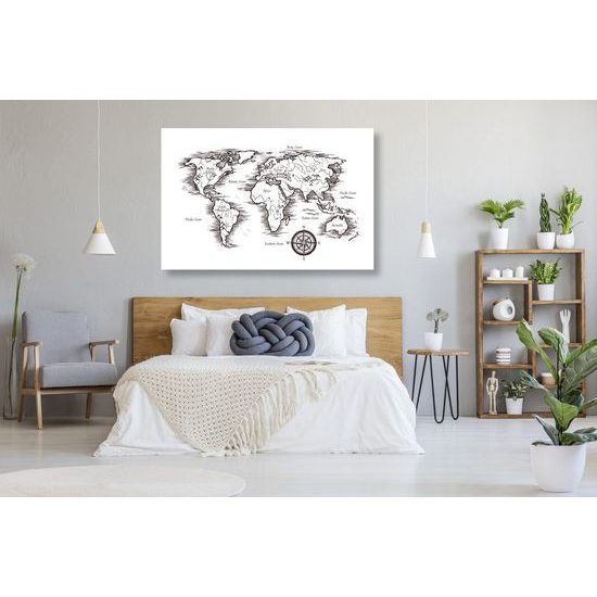 Obraz na korku nádherná mapa v uměleckém provedení