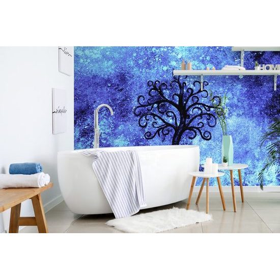 Samolepící tapeta strom života s nádherným modrým pozadím