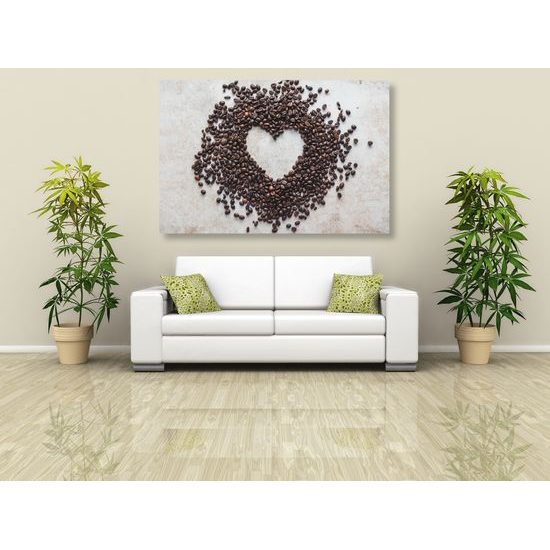 Obraz láska a kávová zrna
