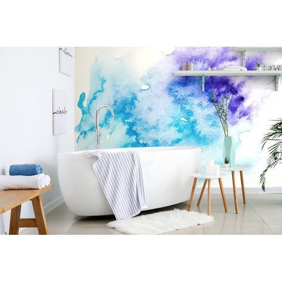 Samolepící tapeta modro-fialová směs barev