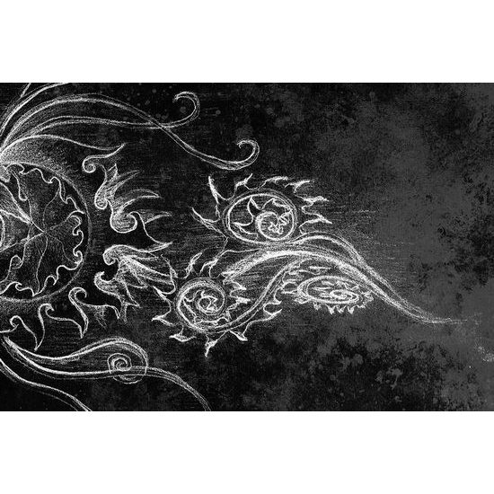 Samolepící tapeta zajímavá černobílá kresba