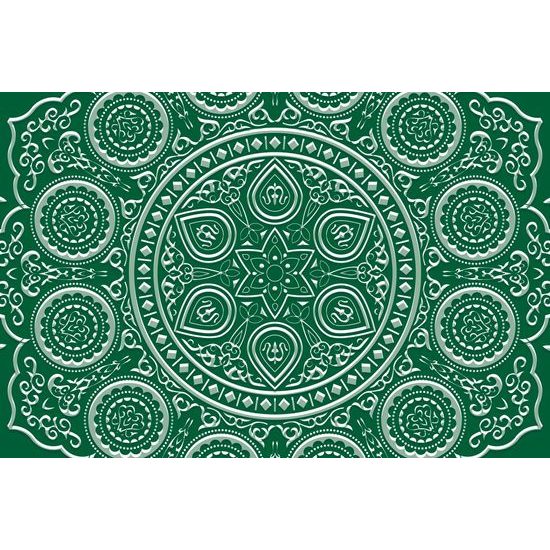 Tapeta něžná Mandala na zeleném pozadí