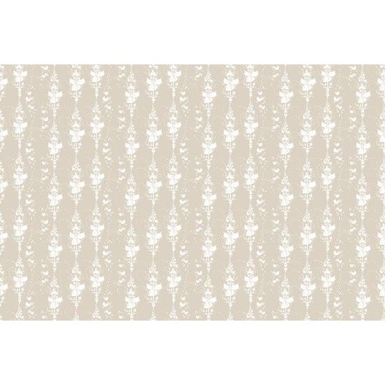 Samolepící tapeta jemné květinové liány v hnědém provedení